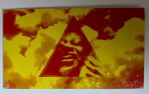 the back of laraaji's business card